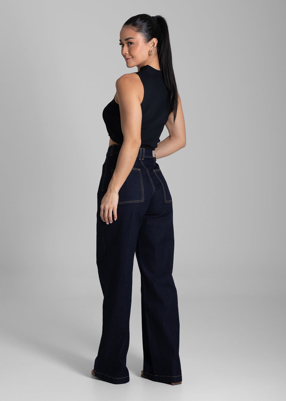 Calça Jeans Sawary Wide Leg - 282030 AZUL