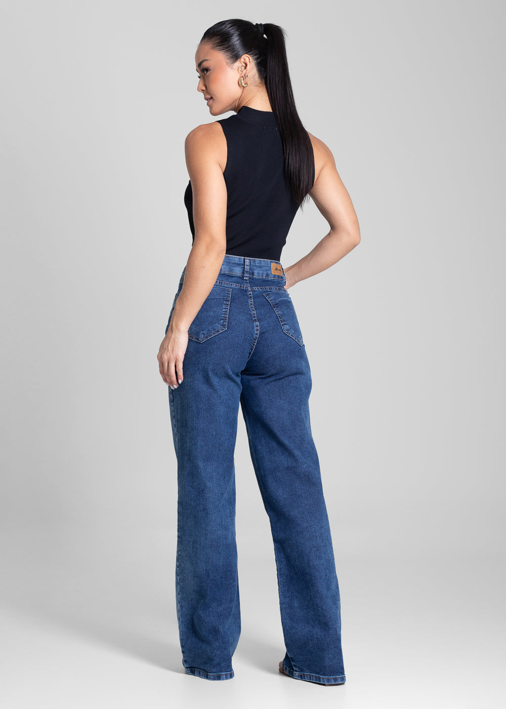 Calça Jeans Sawary Wide Leg - 282040 AZUL