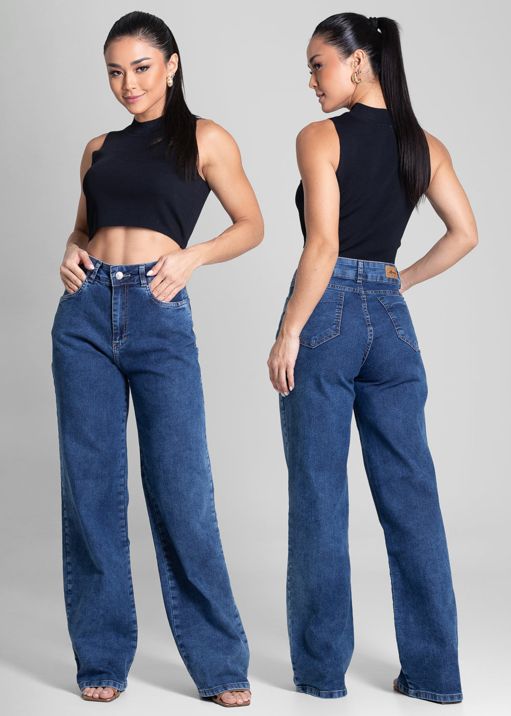 Calça Jeans Sawary Wide Leg - 282040 AZUL