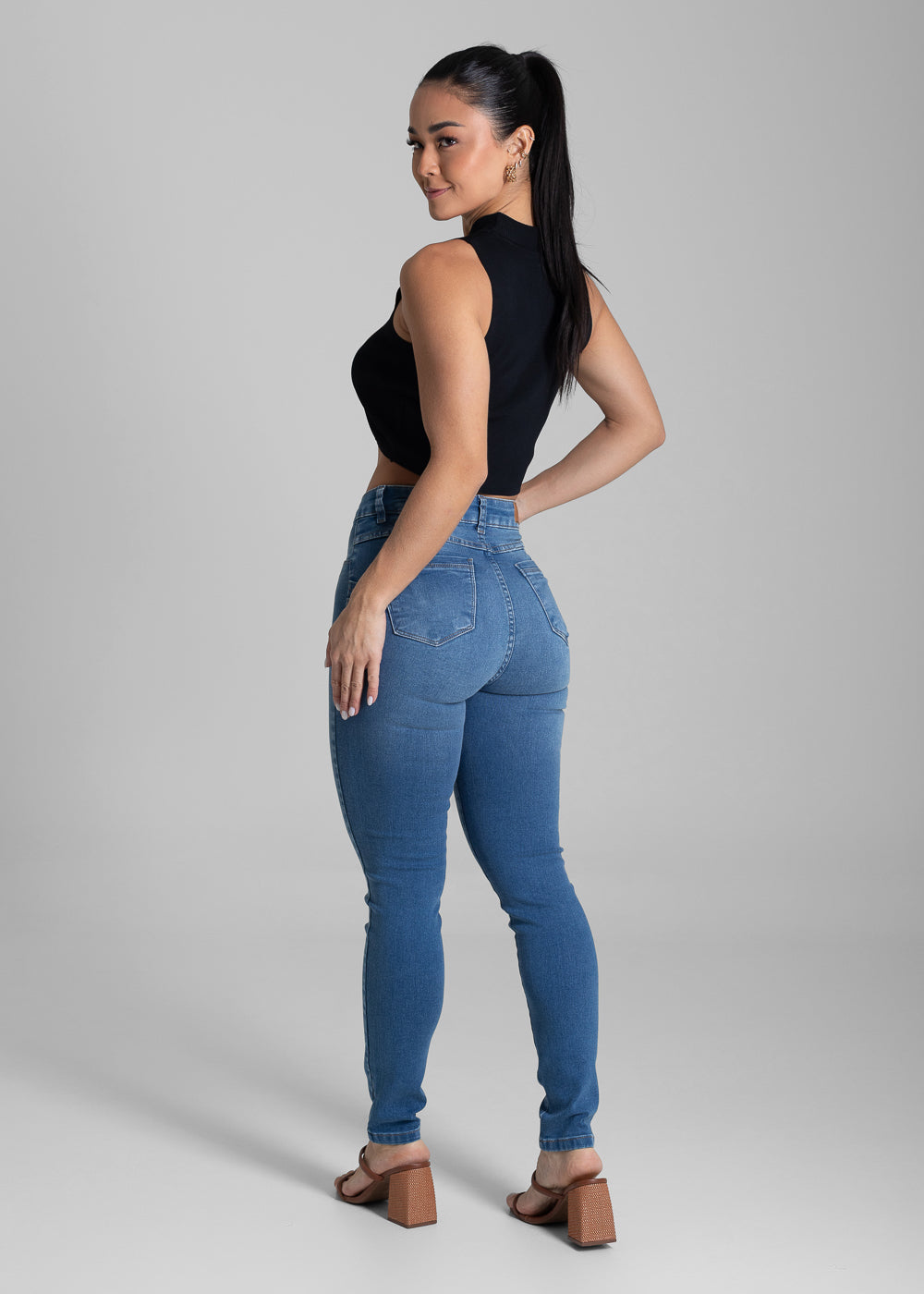 Calça Jeans Sawary Levanta Bumbum - 282041 AZUL