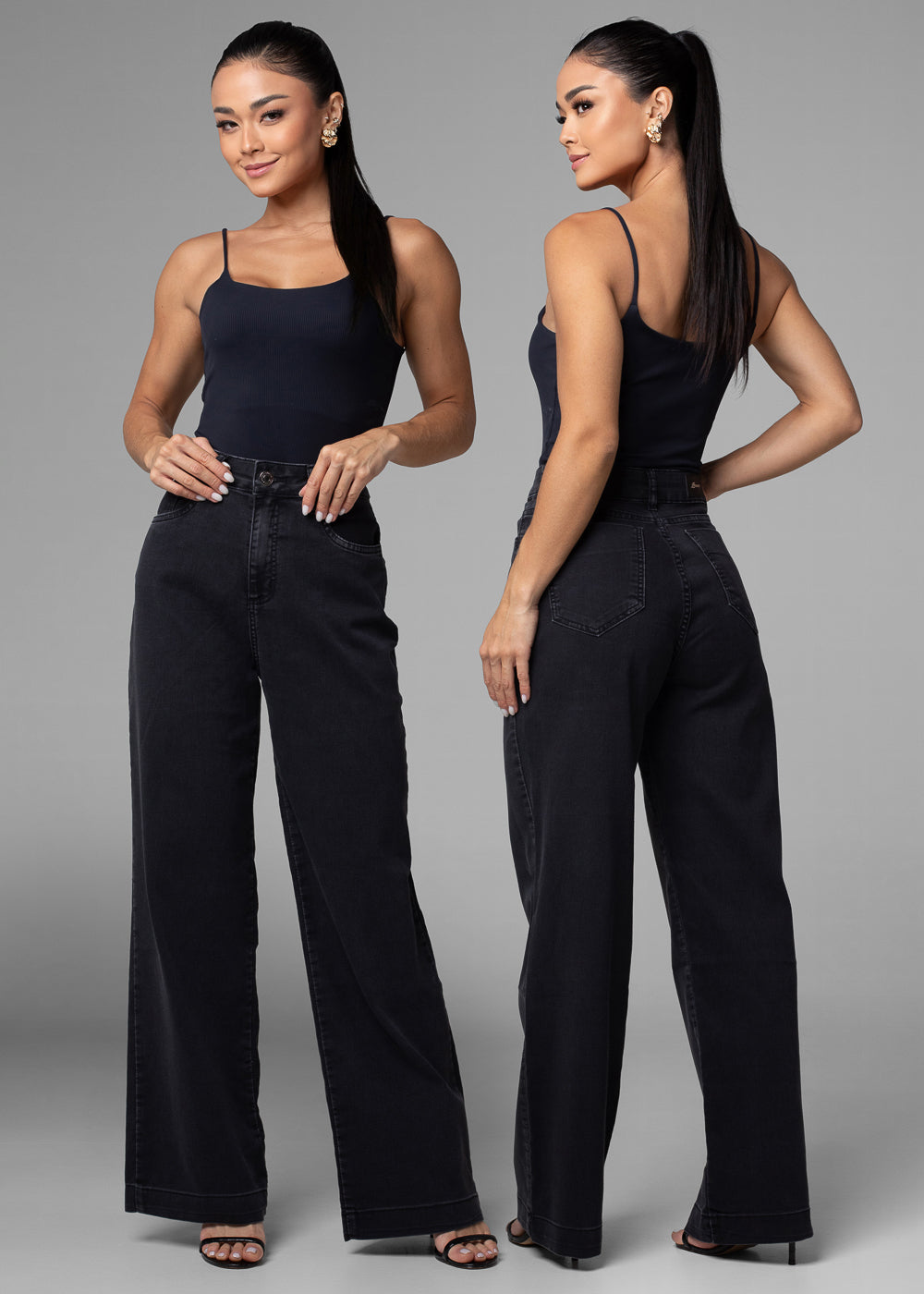 Calça Sarja Sawary Reta Petit - 282053 PRETO