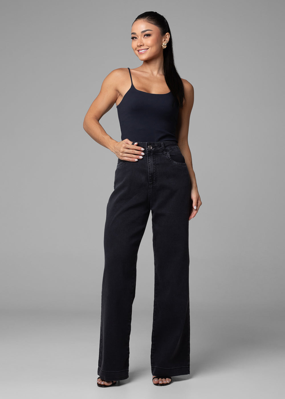 Calça Sarja Sawary Reta Petit - 282053 PRETO