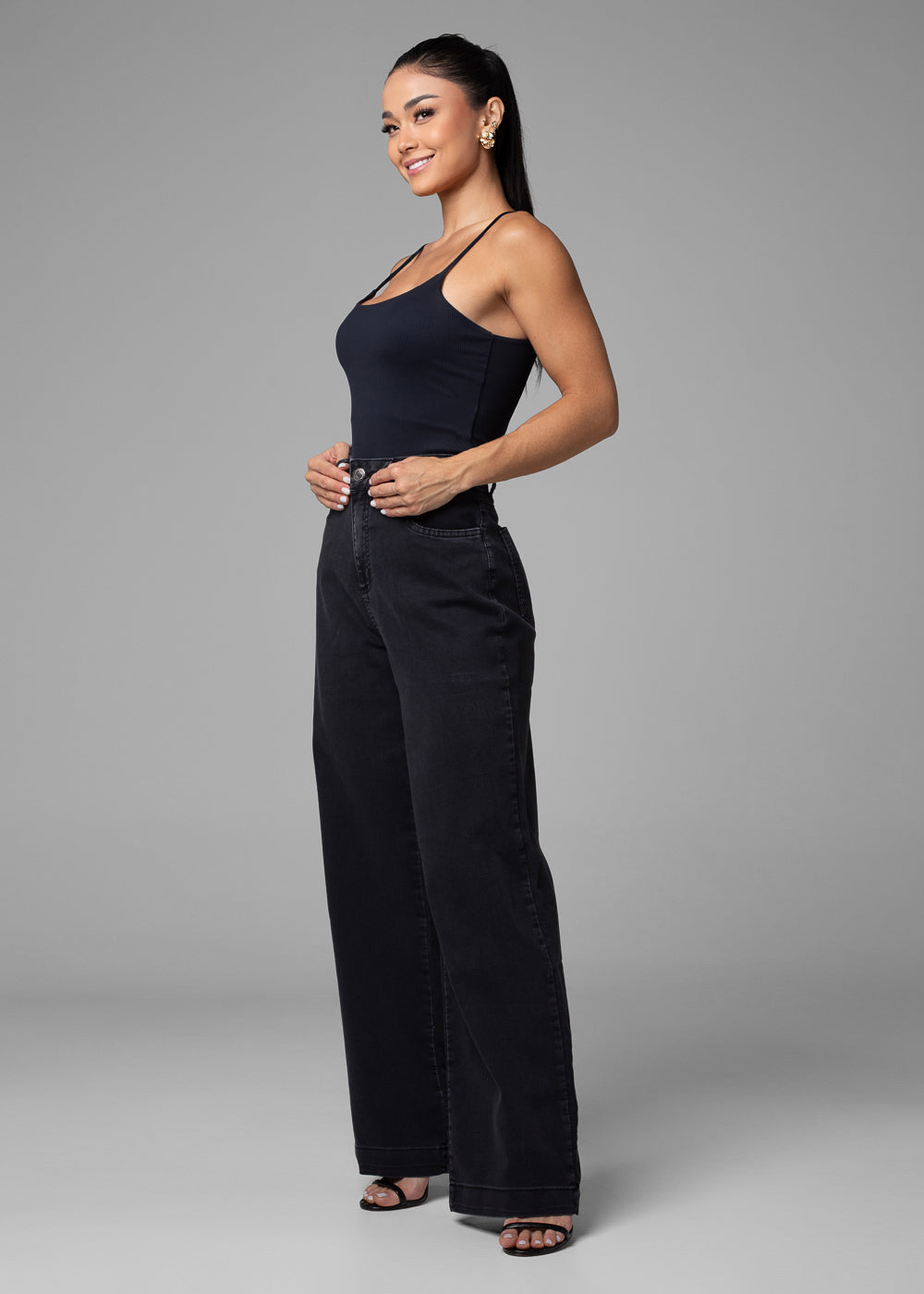 Calça Sarja Sawary Reta Petit - 282053 PRETO