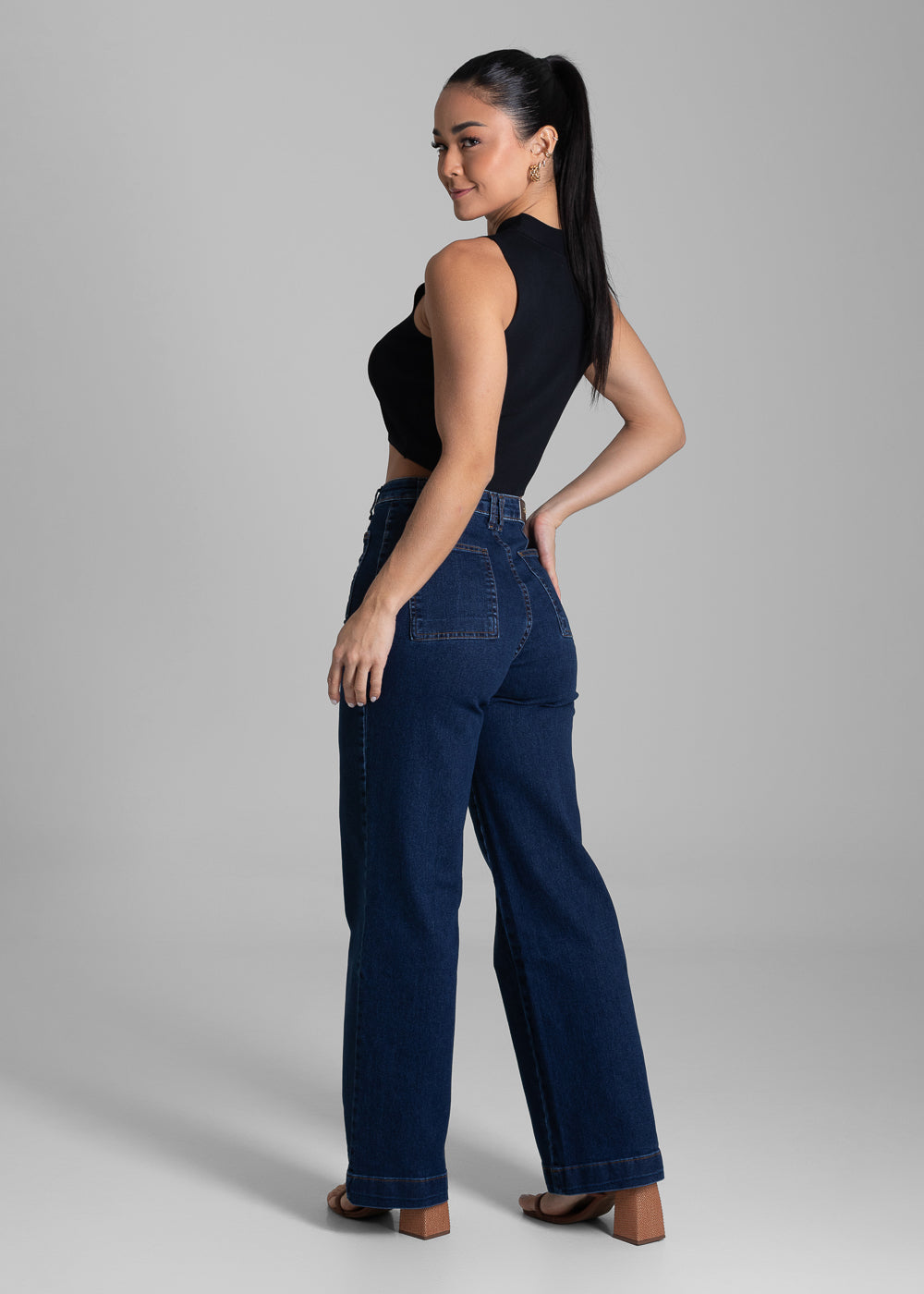 Calça Jeans Sawary Wide Leg - 282056 AZUL
