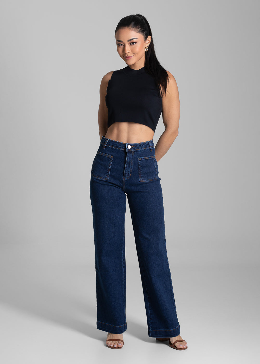 Calça Jeans Sawary Wide Leg - 282056 AZUL