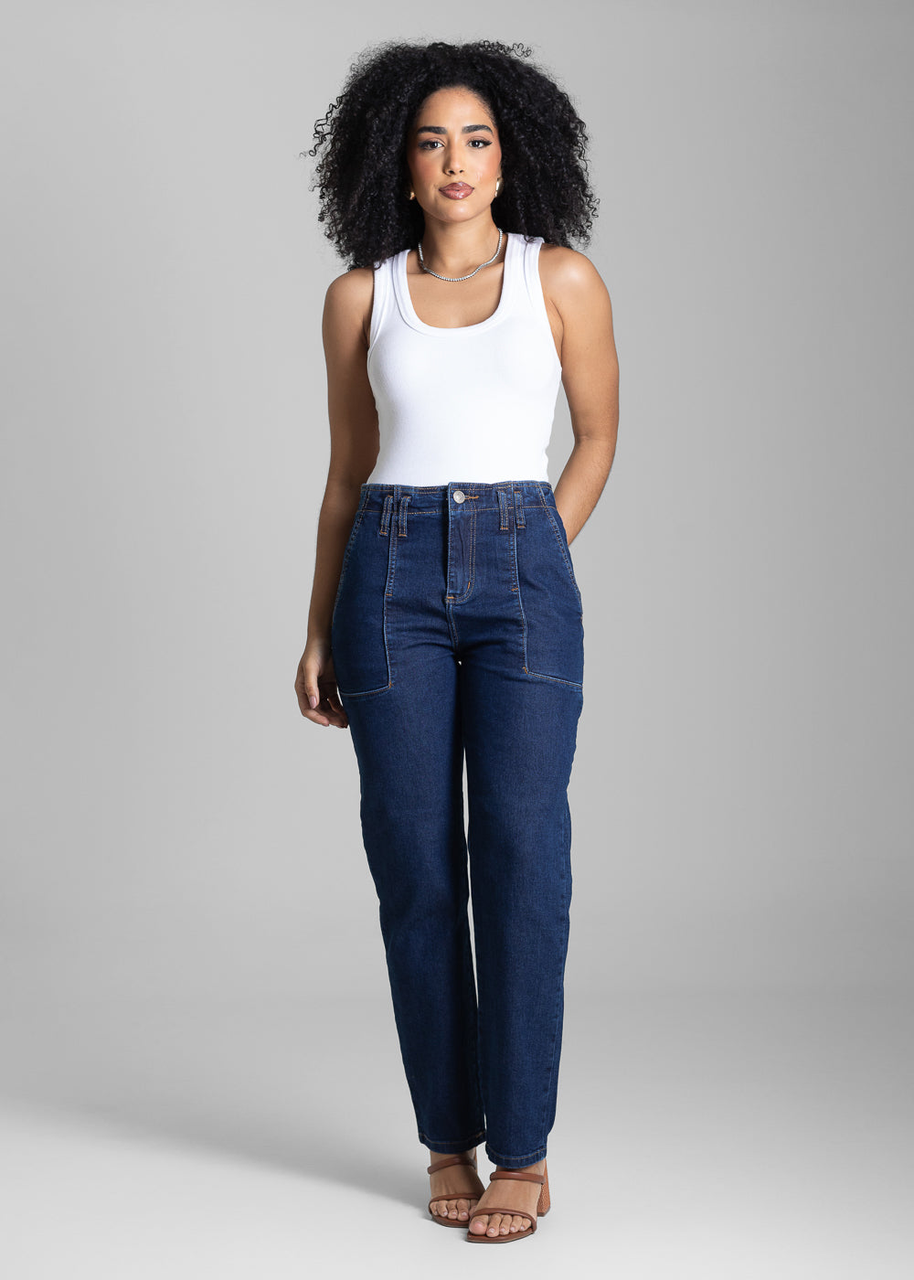 Calça Jeans Sawary Reta - 282059 AZUL