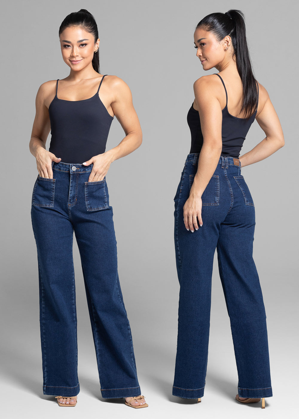 Calça Jeans Sawary Wide Leg - 282067 AZUL
