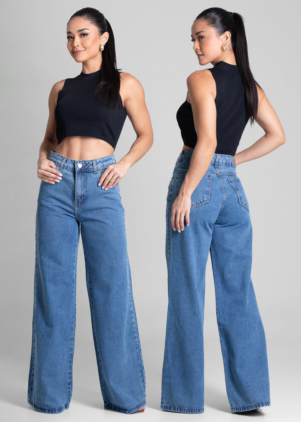 Calça Jeans Sawary Wide Leg - 282069 AZUL