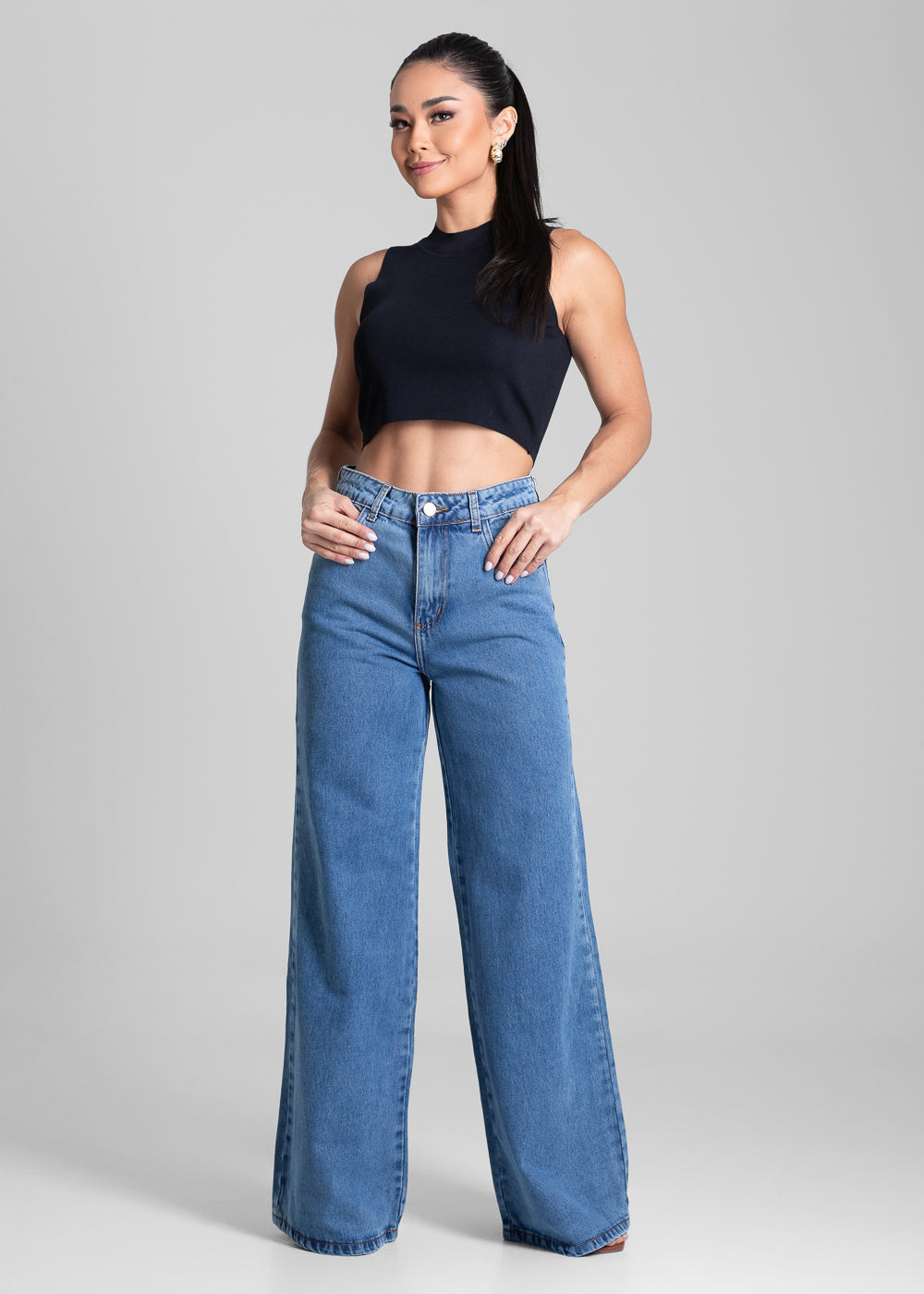 Calça Jeans Sawary Wide Leg - 282069 AZUL