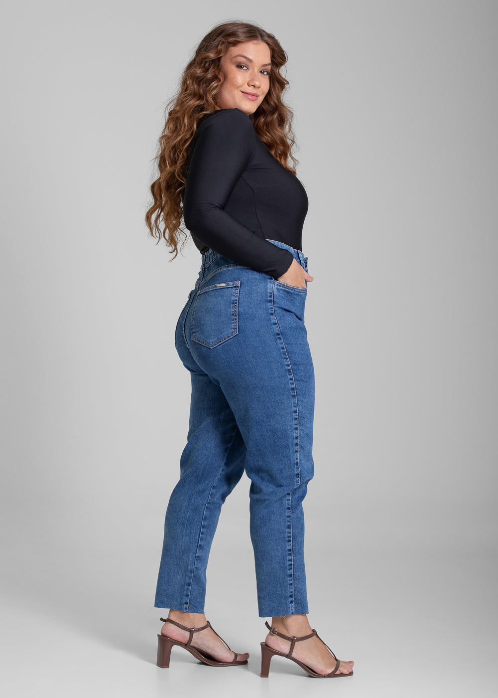 Calça Jeans Sawary Plus Size Mom - 282086 AZUL