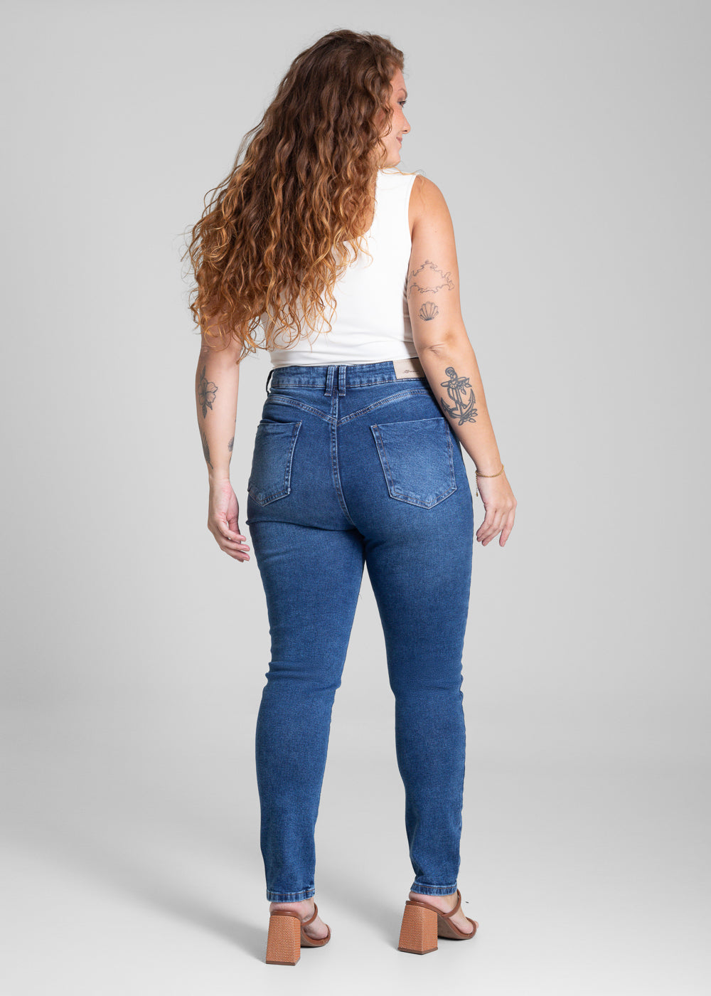 Calça Jeans Sawary Cigarrete Plus Size - 282087 AZUL