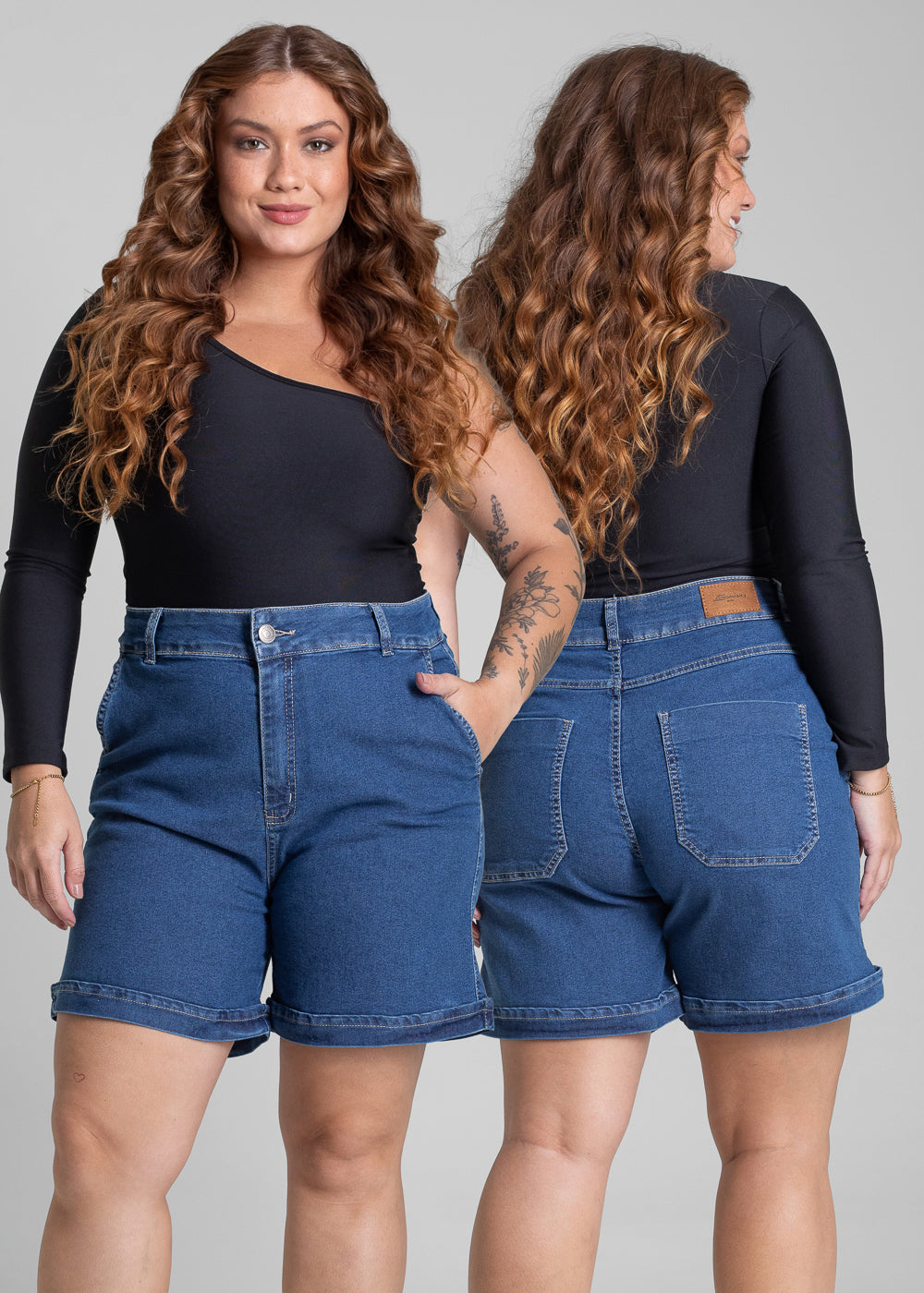 Shorts Jeans Sawary Plus Size - 282089 AZUL