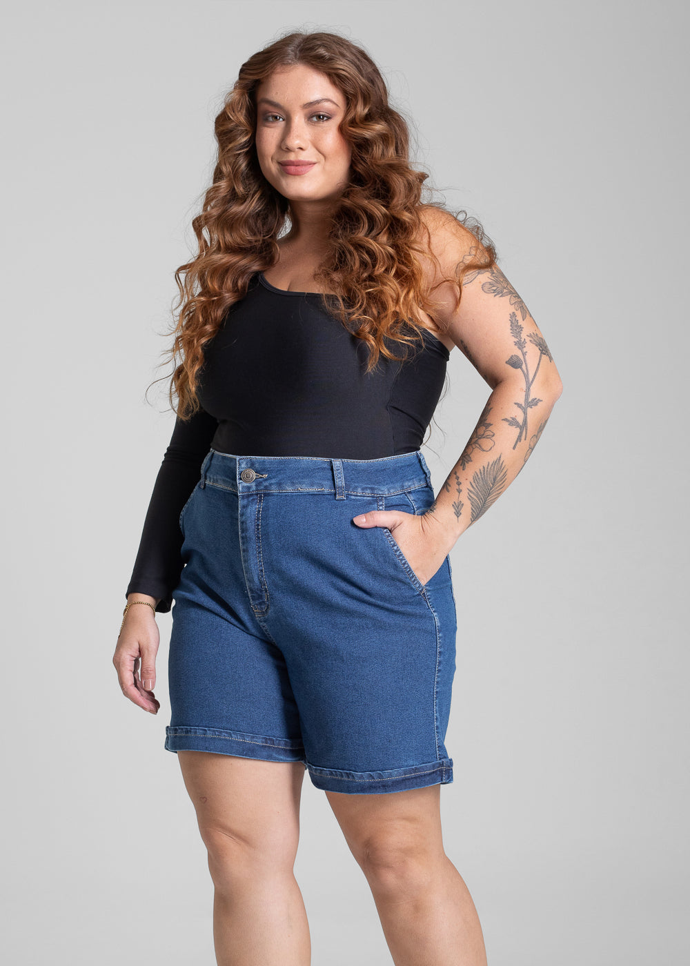 Shorts Jeans Sawary Plus Size - 282089 AZUL