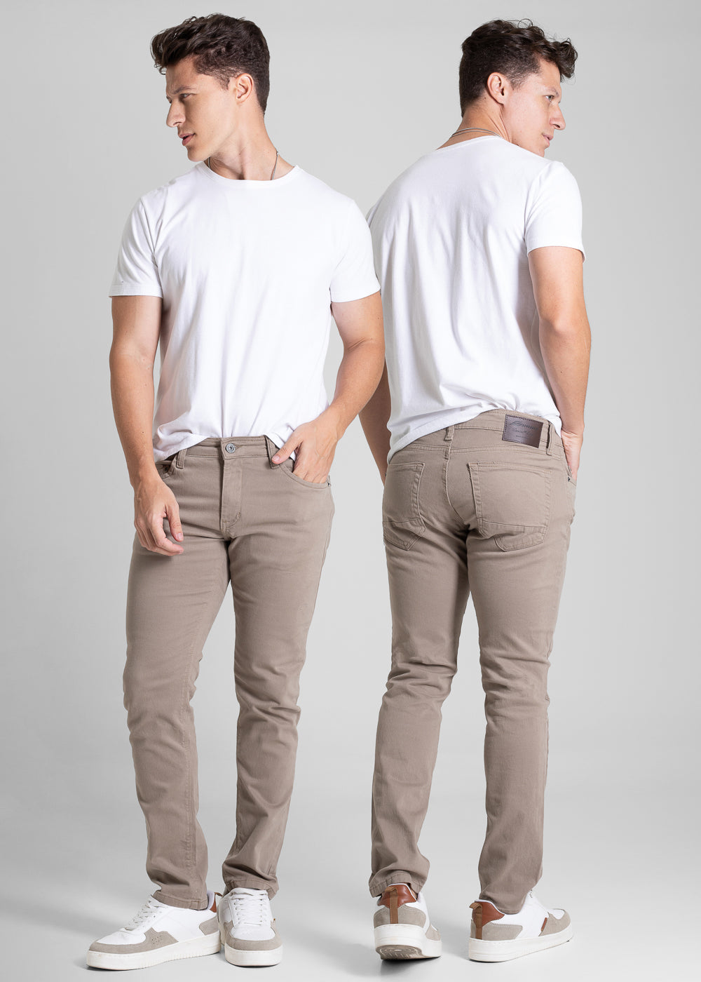 Calça Sarja Sawary Slim - 282097 BEGE