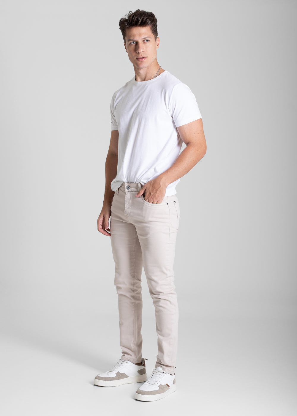 Calça Sarja Sawary Slim - 282098 BEGE