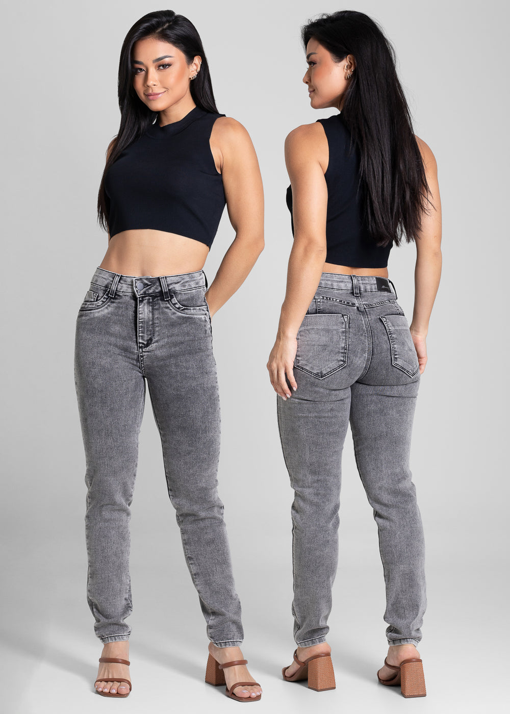 Calça Jeans Sawary Levanta Bumbum - 282109 PRETO