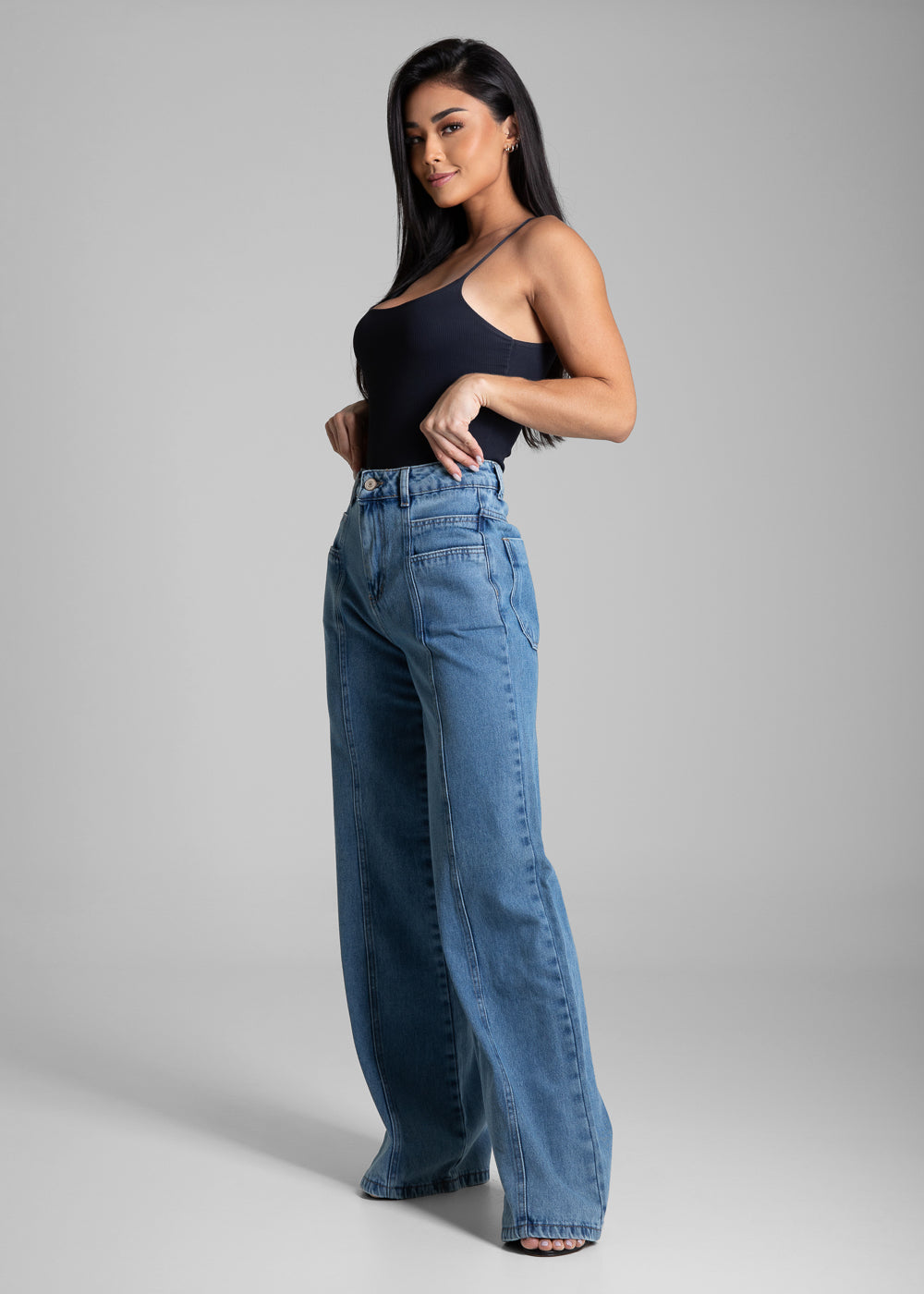 Calça Jeans Sawary Wide Leg - 282113 AZUL