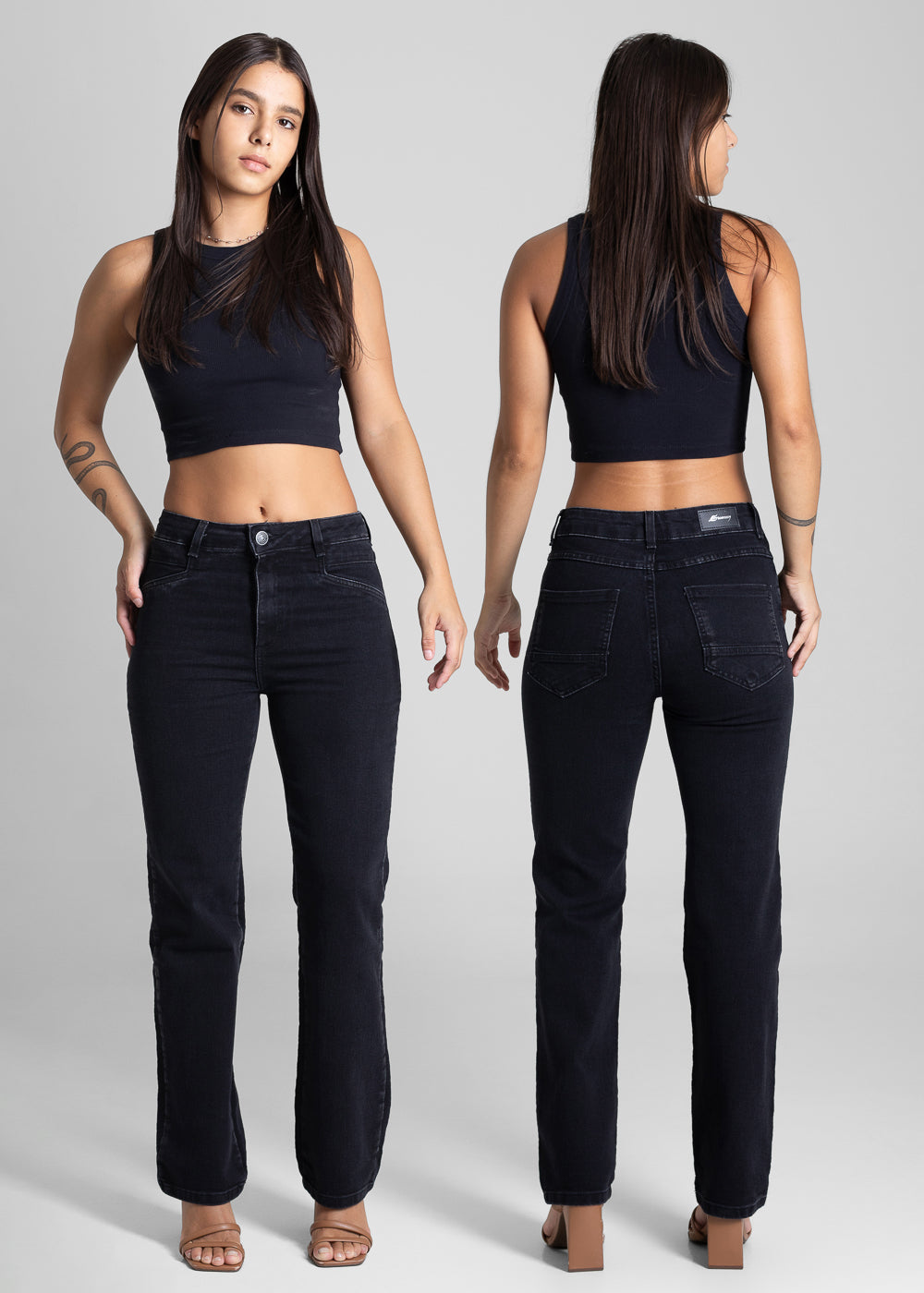 Calça Jeans Sawary Reta - 282114 PRETO