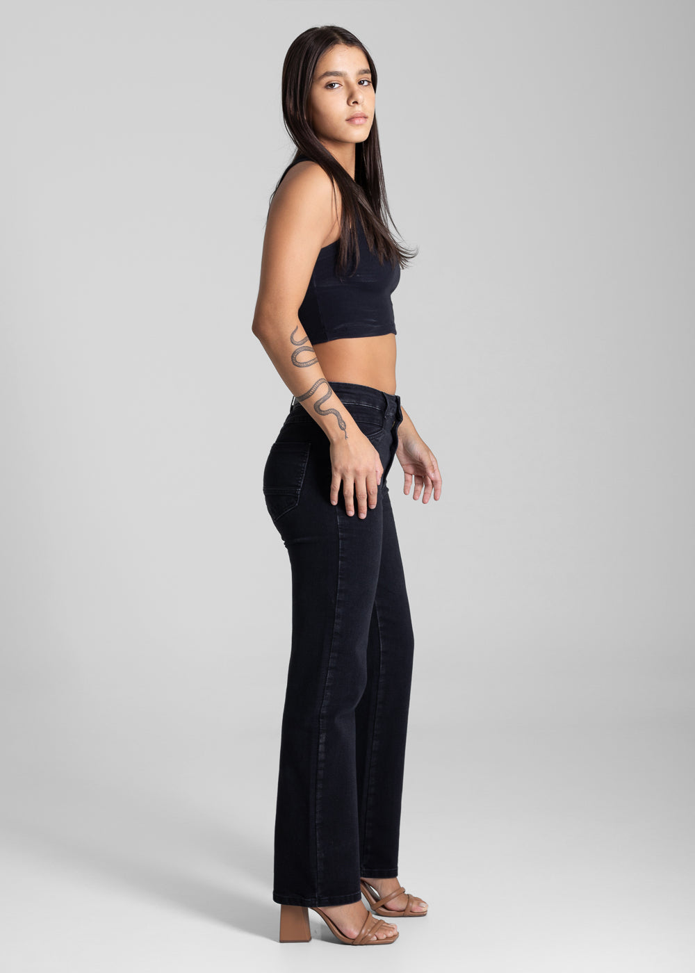 Calça Jeans Sawary Reta - 282114 PRETO