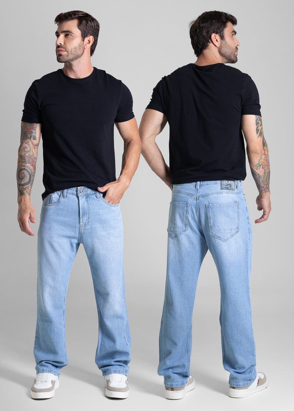 Calça Jeans Sawary Baggy - 282115 AZUL