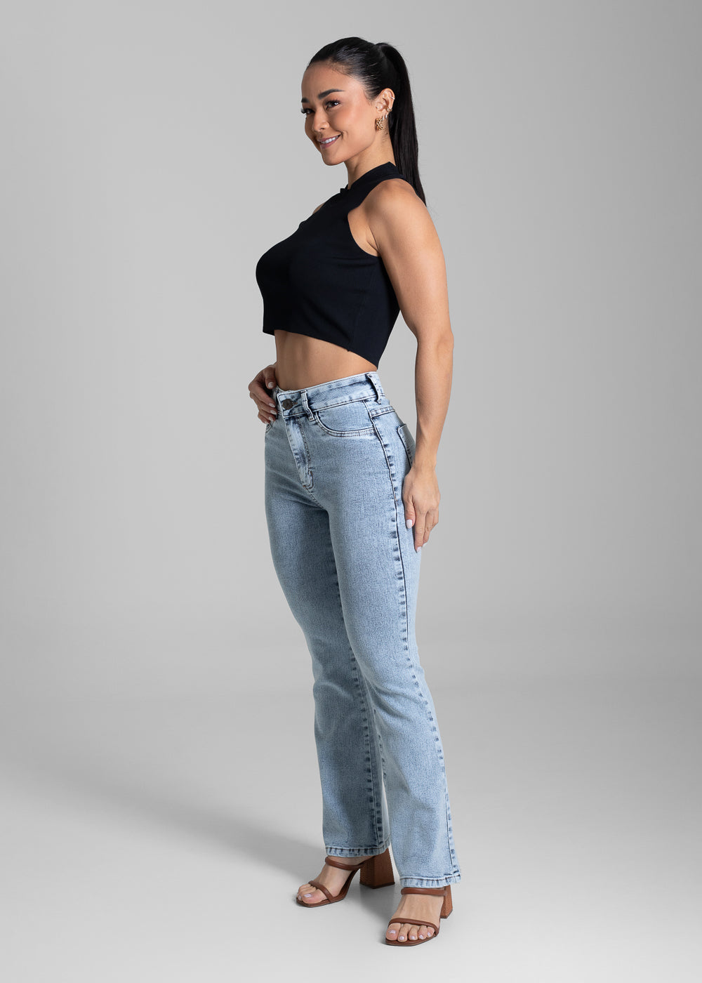 Calça Jeans Sawary Boot Cut Petit - 282119 AZUL