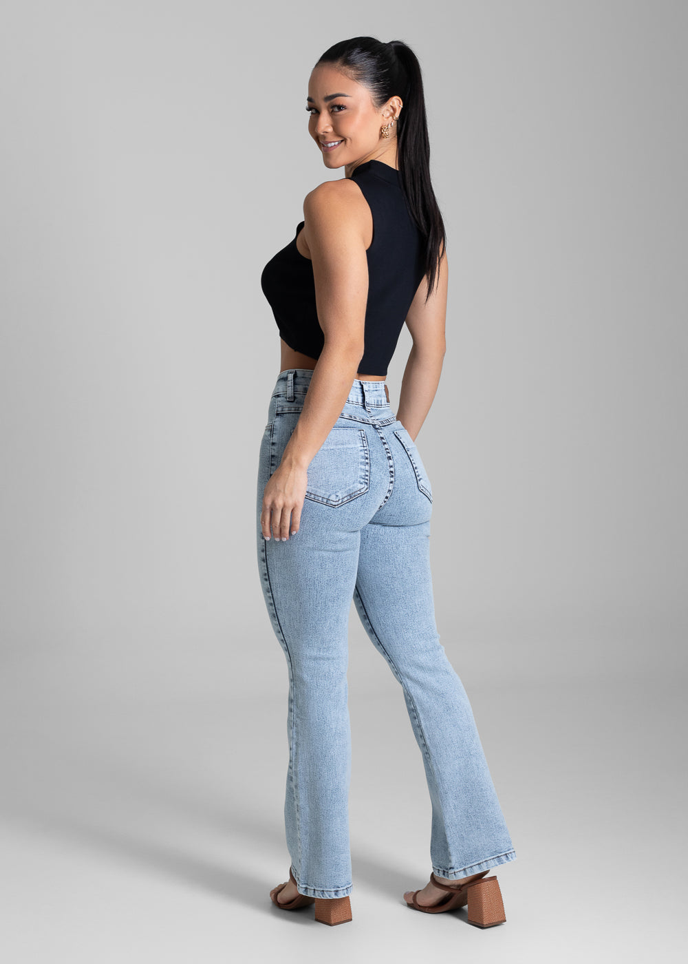 Calça Jeans Sawary Boot Cut Petit - 282119 AZUL