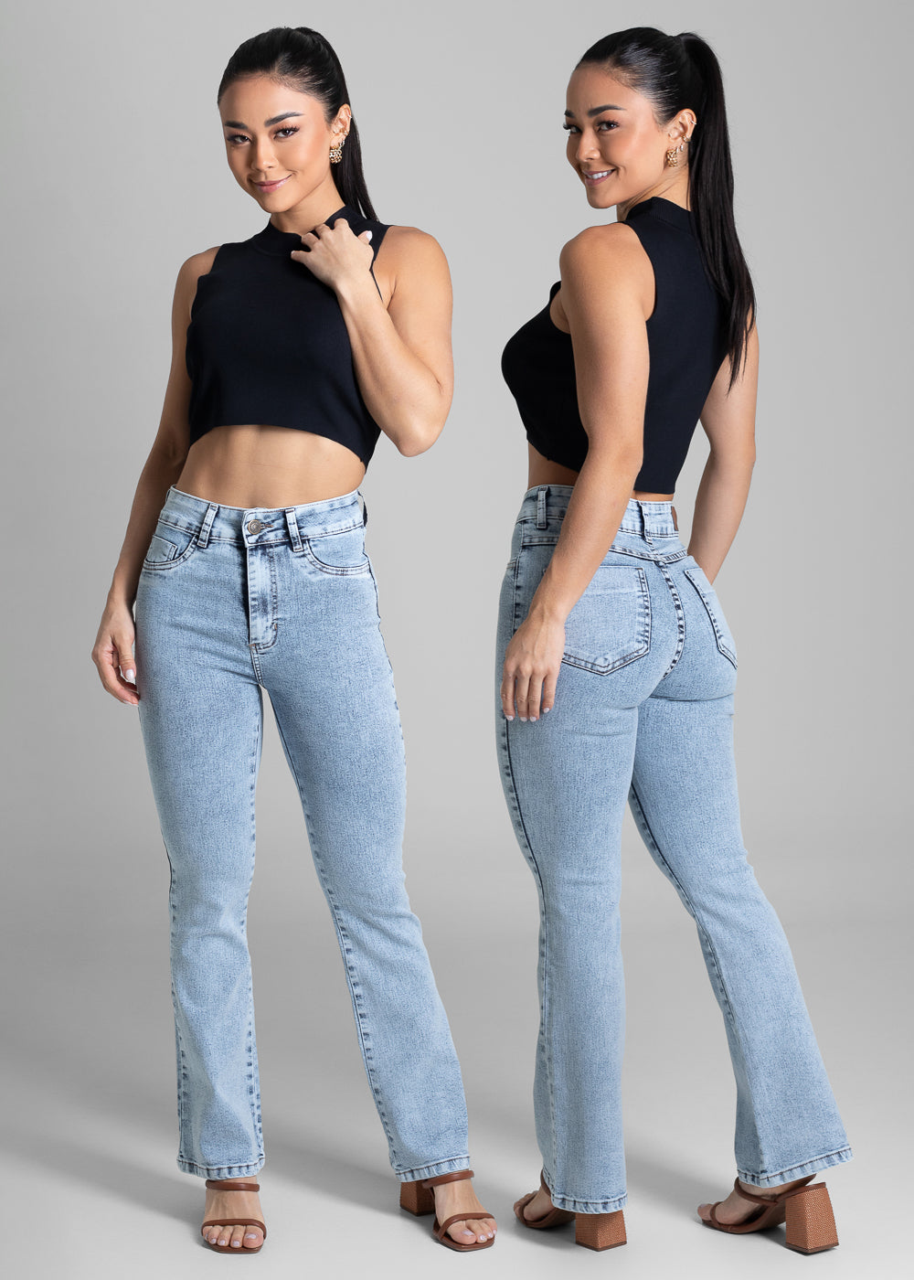 Calça Jeans Sawary Boot Cut Petit - 282119 AZUL