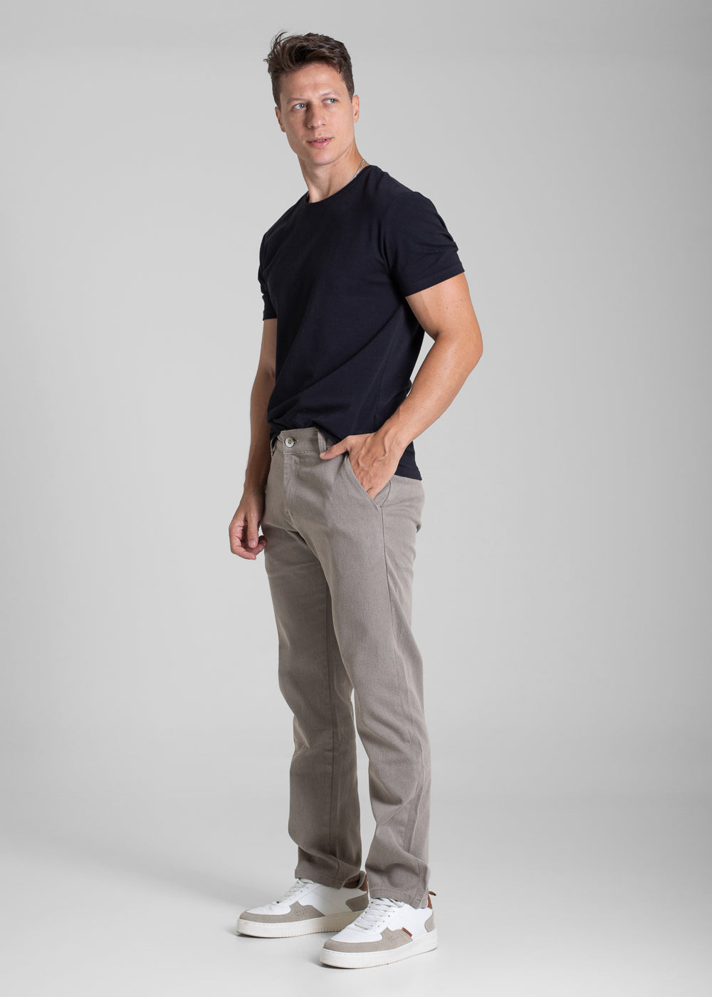 Calça Sarja Sawary Slim - 282126 BEGE