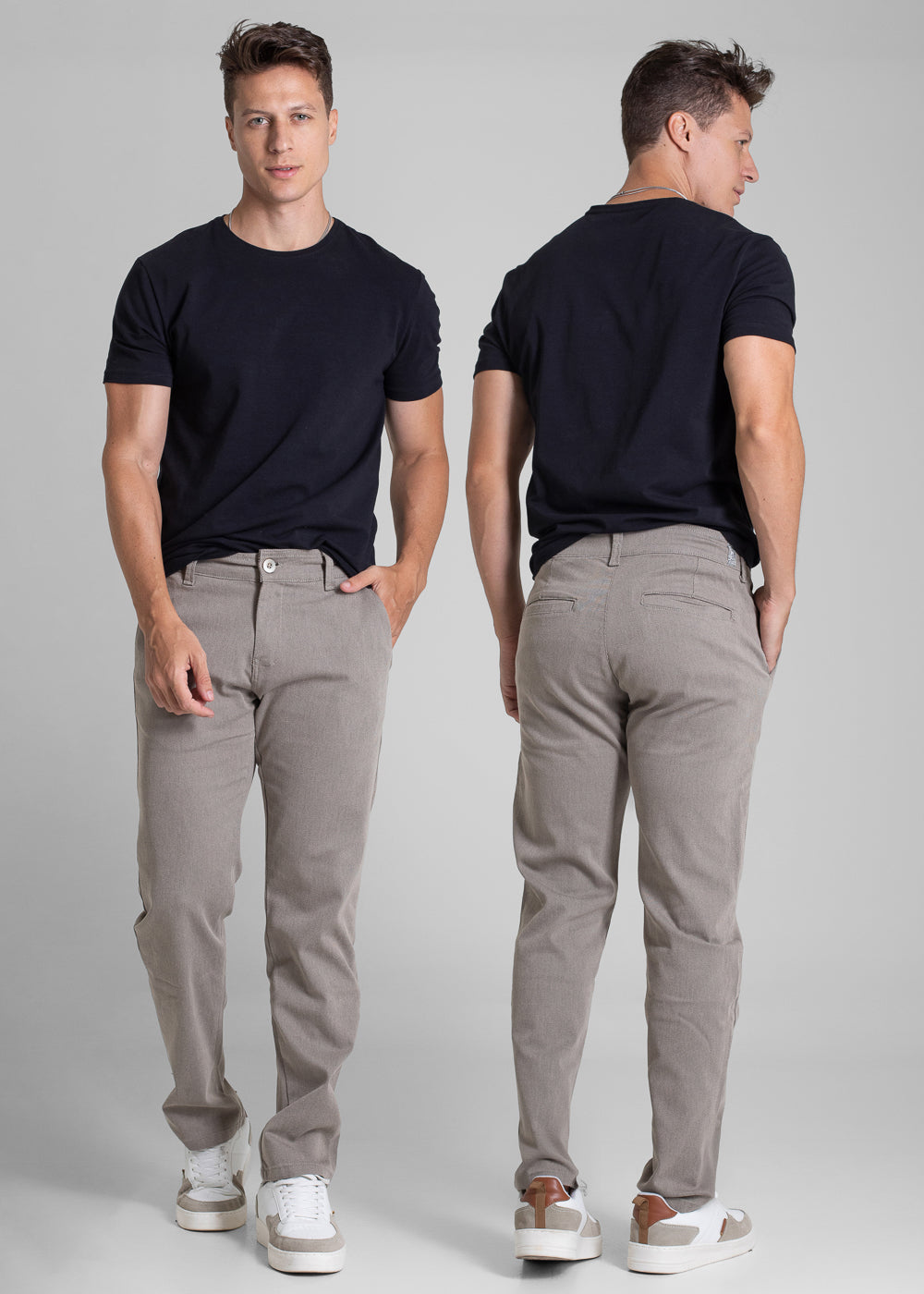 Calça Sarja Sawary Slim - 282126 BEGE