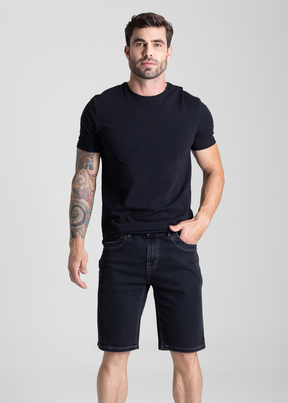 Bermuda Jeans Sawary - 282143 PRETO
