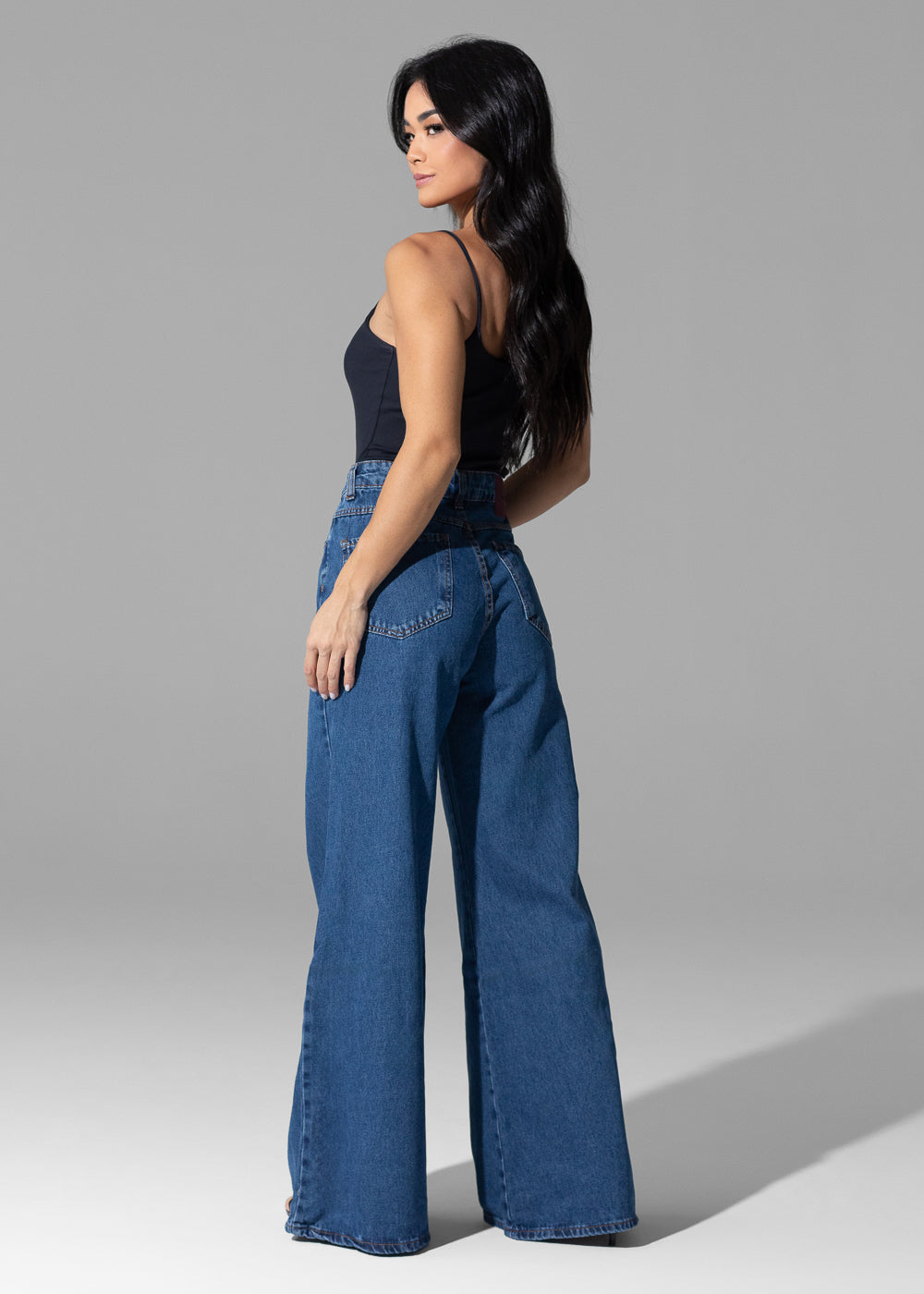Calça Jeans Sawary Super Wide Leg - 282149 AZUL