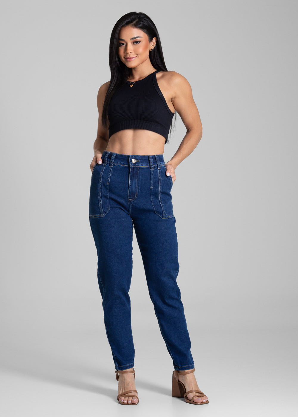 Calça Jeans Sawary Mom - 282157 AZUL