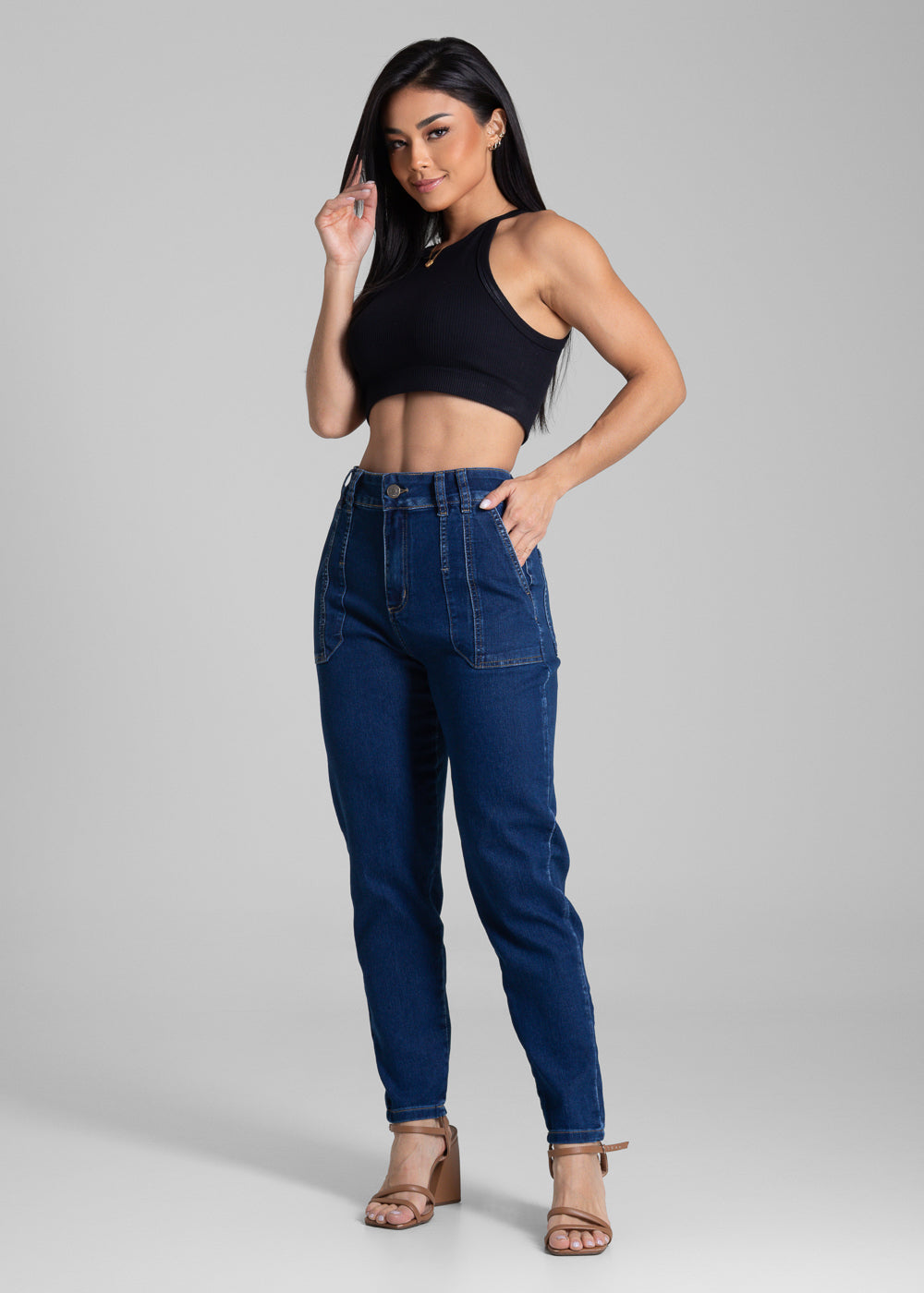 Calça Jeans Sawary Mom - 282157 AZUL