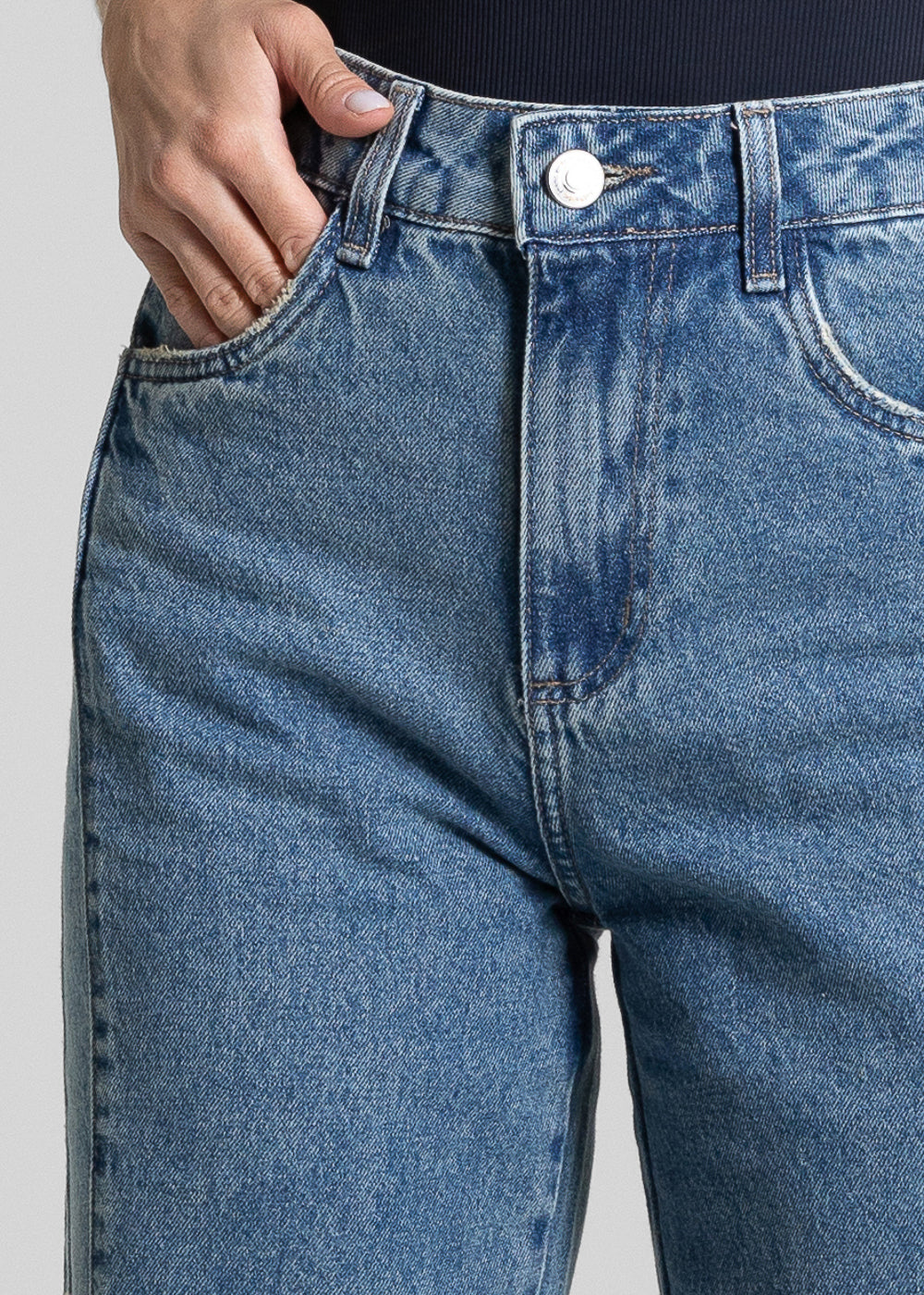 Calça Jeans Sawary Wide Leg Petit - 282191 AZUL