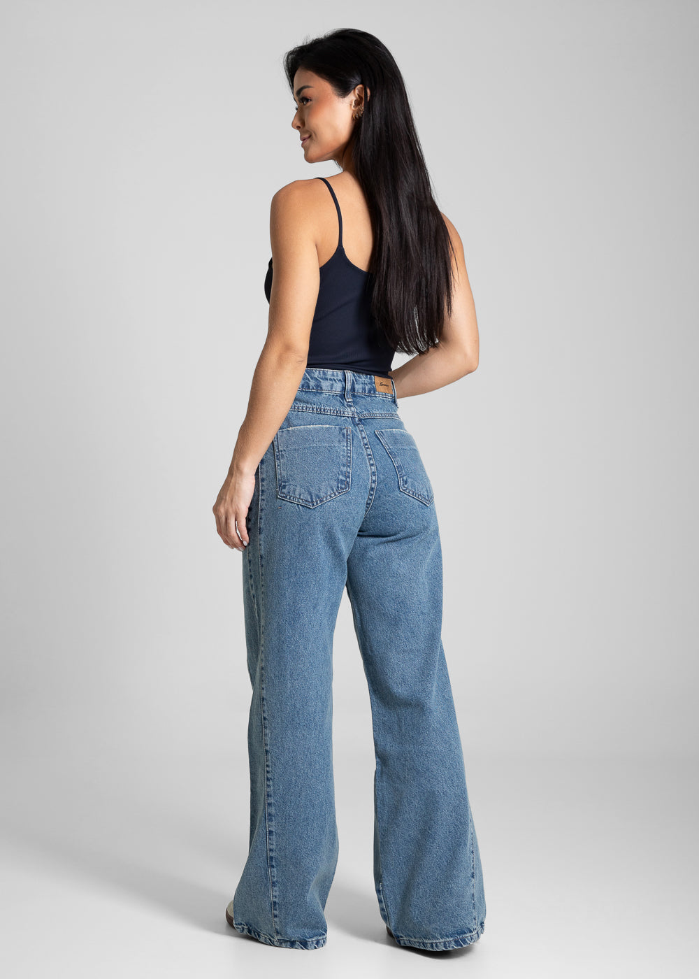 Calça Jeans Sawary Wide Leg Petit - 282191 AZUL