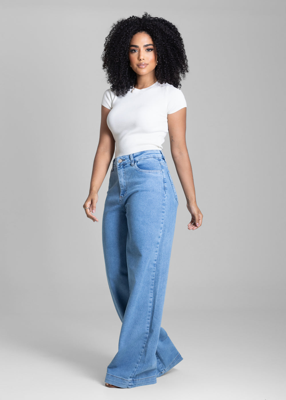 Calça Jeans Sawary Wide Leg - 282208 AZUL