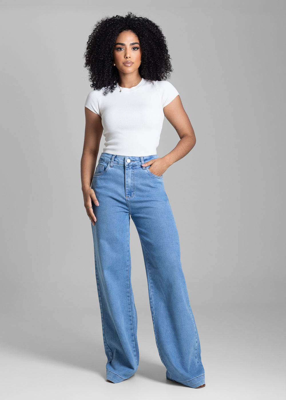 Calça Jeans Sawary Wide Leg - 282208 AZUL