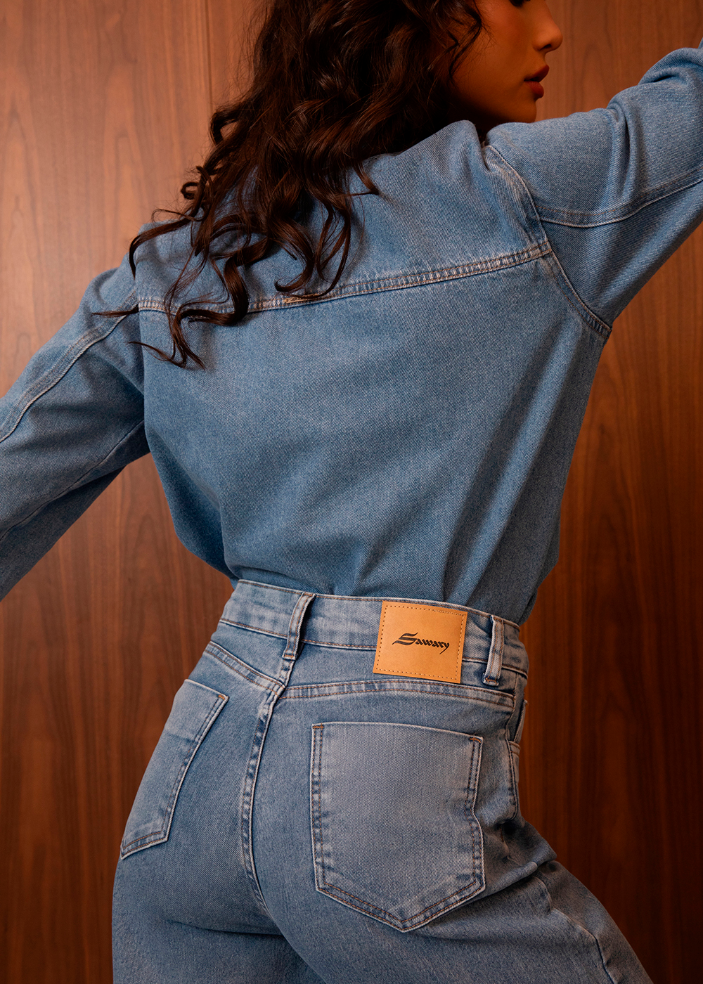 Calça Jeans Sawary Wide Leg - 282208 AZUL
