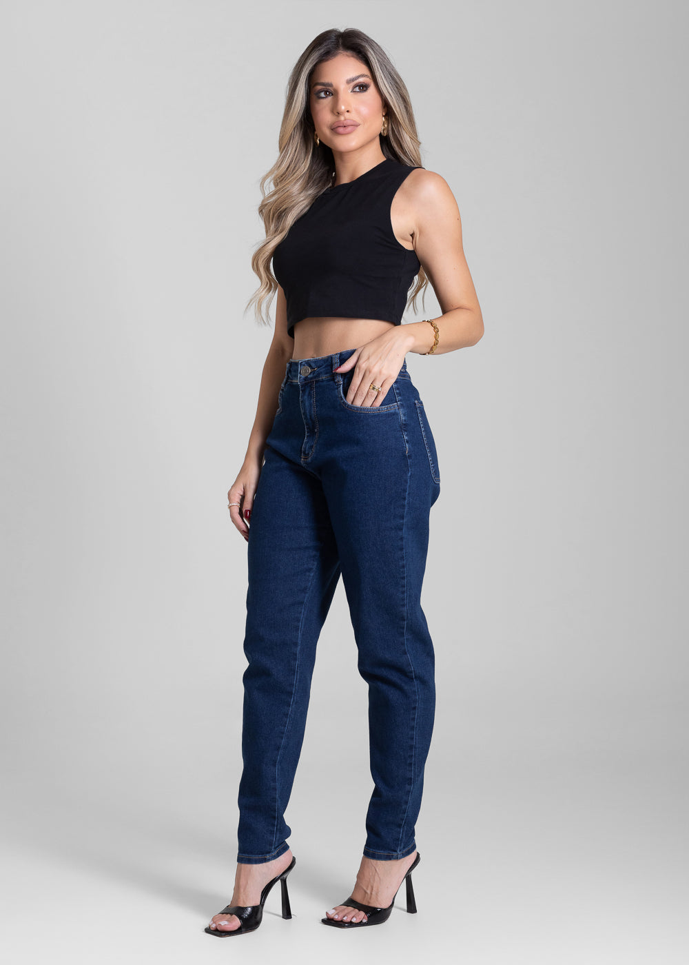 Calça Jeans Sawary Mom - 282223 AZUL