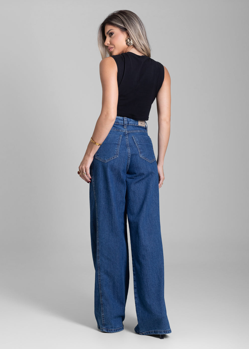 Calça Jeans Sawary Wide Leg - 282230 AZUL