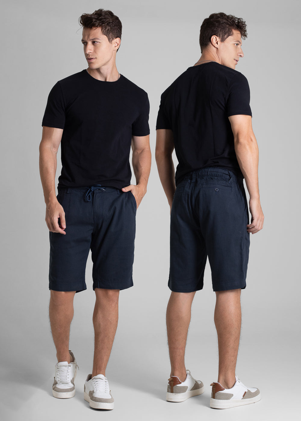 Bermuda Linho Sawary - 282236 AZUL