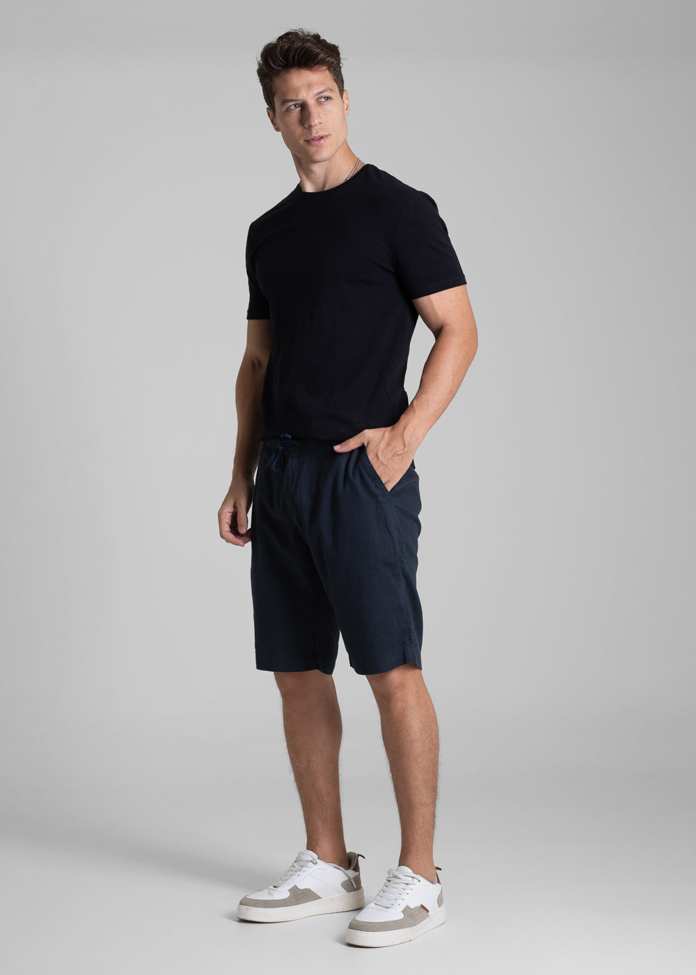 Bermuda Linho Sawary - 282236 AZUL