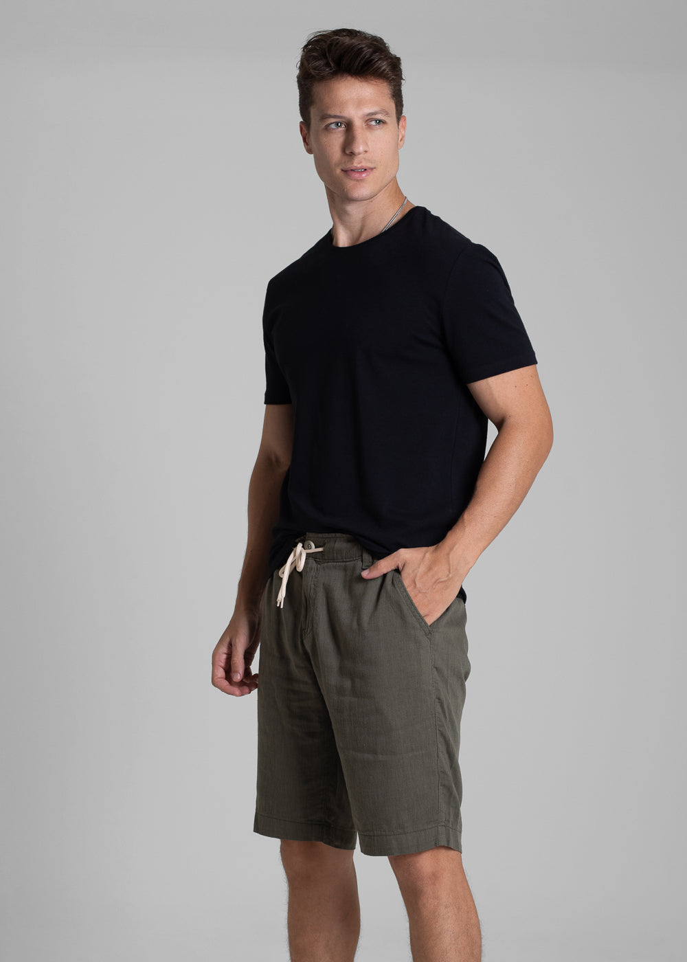 Bermuda Linho Sawary - 282240 VERDE