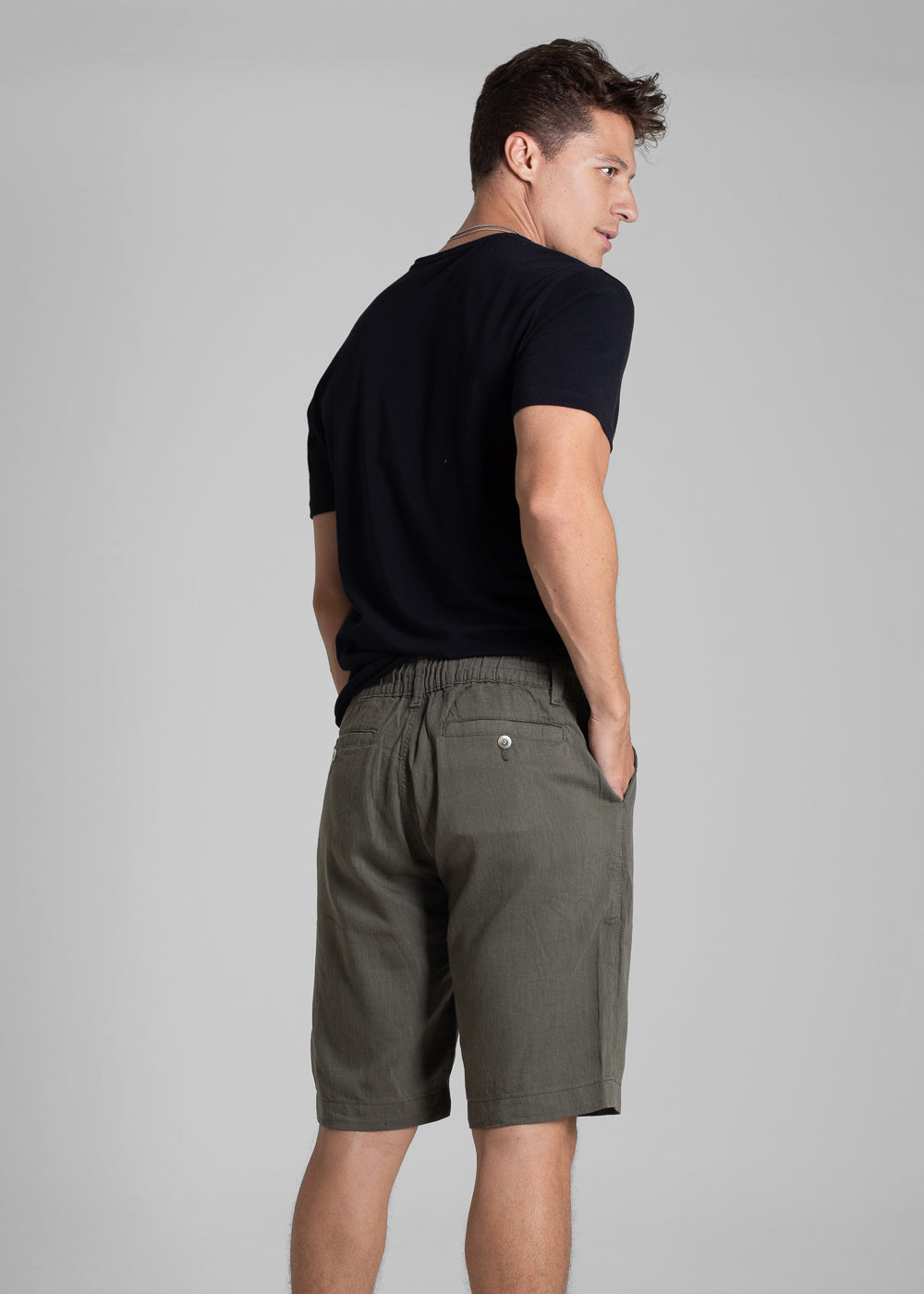 Bermuda Linho Sawary - 282240 VERDE