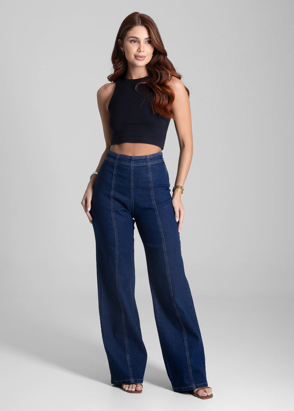 Calça Jeans Sawary Wide Leg - 282257 AZUL