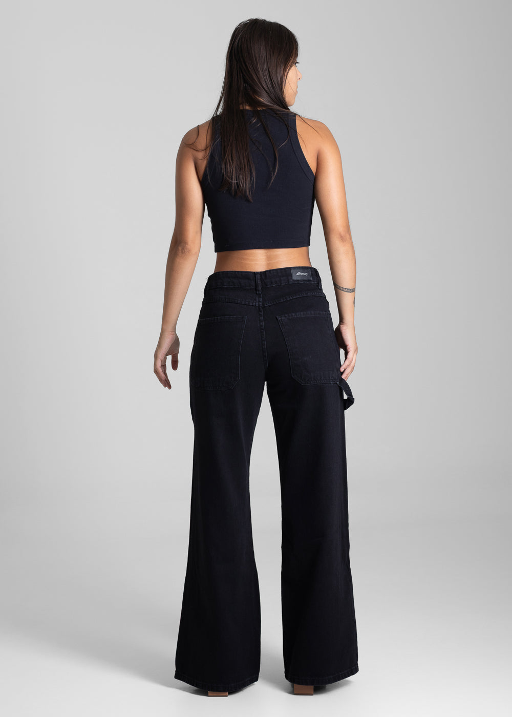 Calça Jeans Sawary Wide Leg - 282261 PRETO