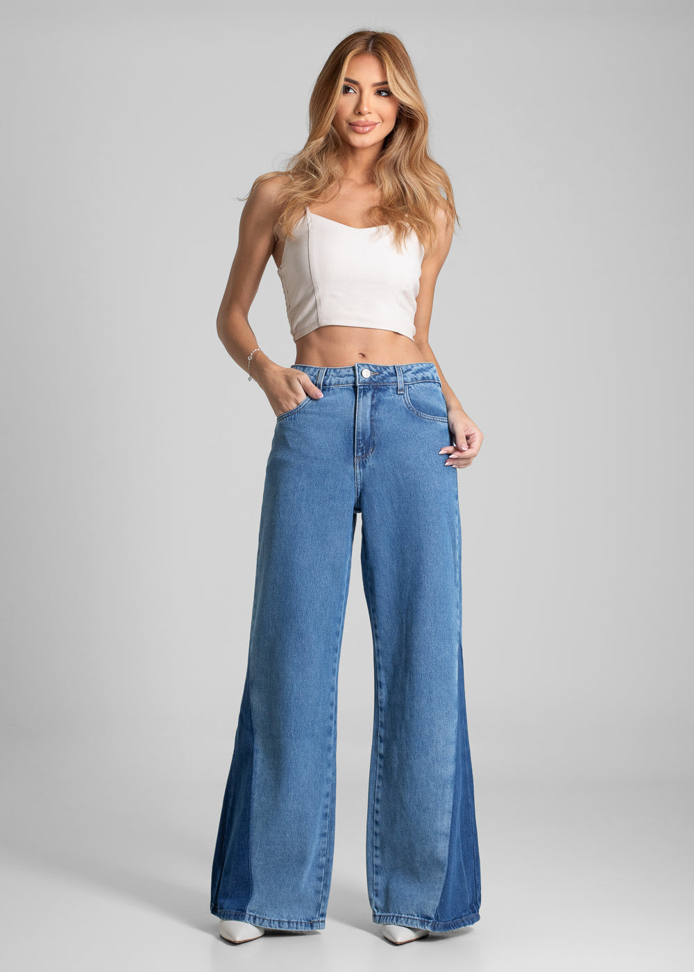 Calça Jeans Sawary Wide Leg - 282277 AZUL