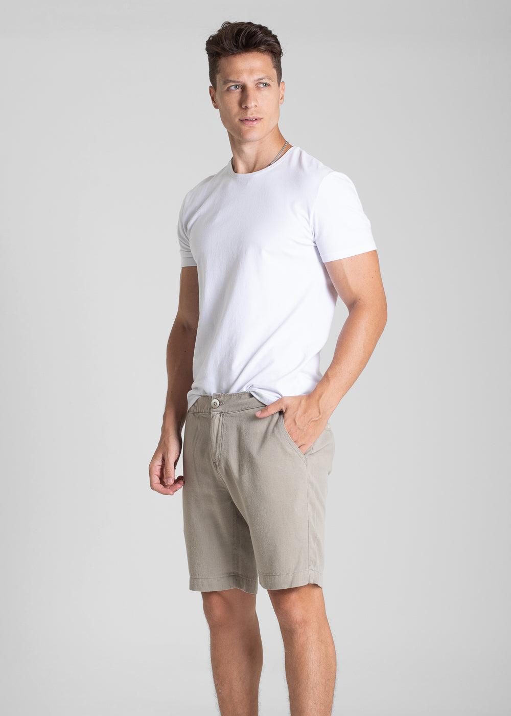 Bermuda Linho Sawary - 282283 BEGE