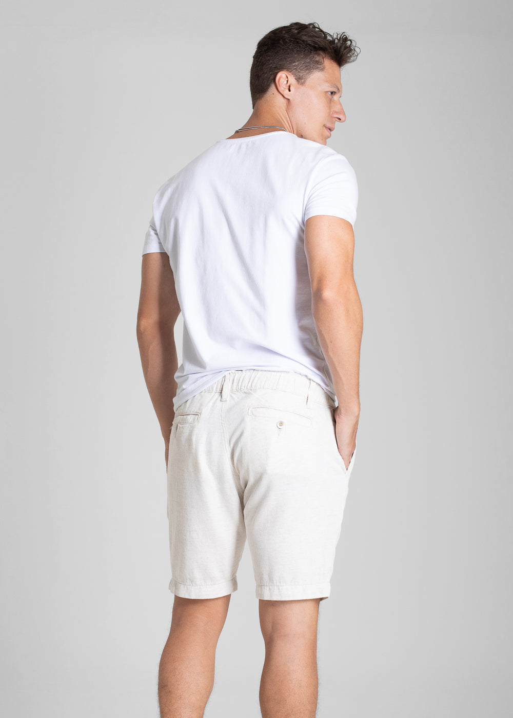 Bermuda Linho Sawary - 282285 OFF WHITE