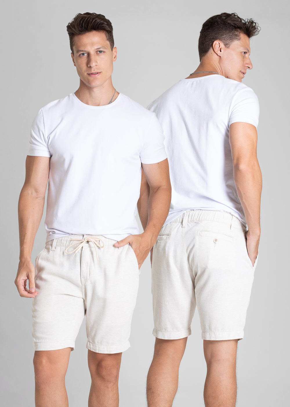 Bermuda Linho Sawary - 282285 OFF WHITE